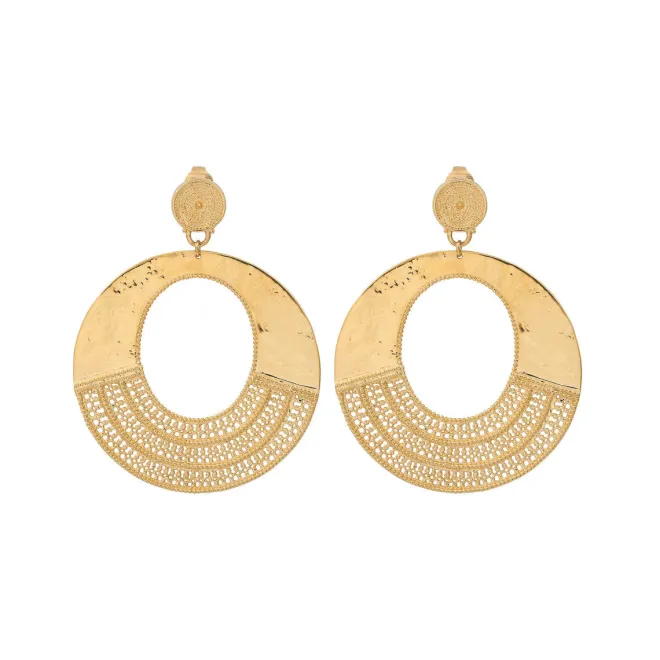 Noor clip-on earrings - gold