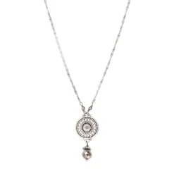 Noor delicate pendant necklace - silver