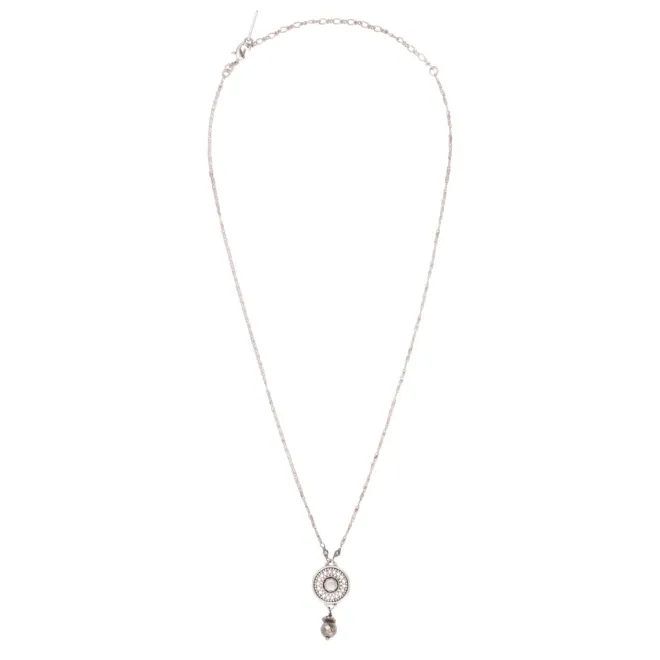 Noor delicate pendant necklace - silver