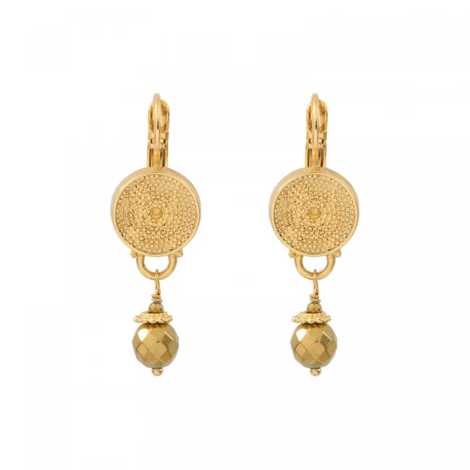 Noor elegant sleeper earrings - gold