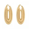 Noor fancy hoop earrings - gold