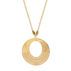 Noor fancy pendant necklace - gold