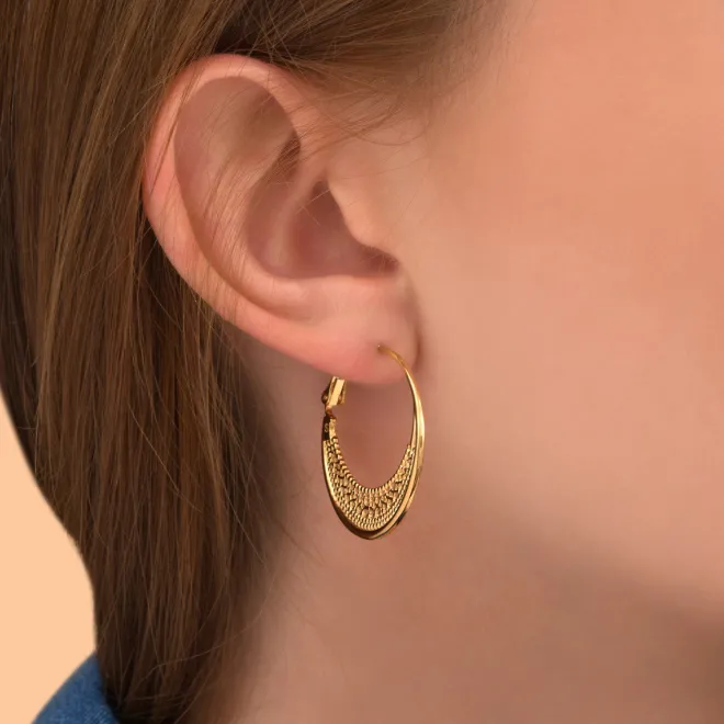 Noor hoop earrings - gold