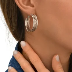 Noor hoop earrings - silver