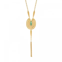 Noor long necklace - green