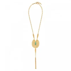 Noor long necklace - green