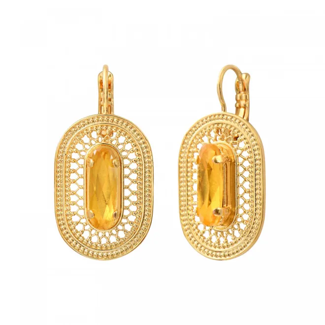Noor sleeper earrings - yellow
