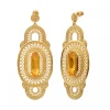 Noor wide stud earrings - yellow