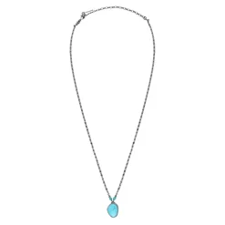 Noto adjustable delicate pendant necklace - turquoise