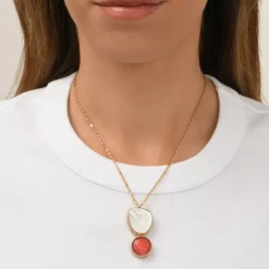 Noto Adjustable Pendant Necklace - Red