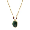 Noto Adjustable Pendant Necklace - Green