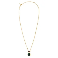 Noto Adjustable Pendant Necklace - Green