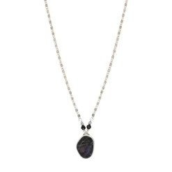 Noto Adjustable Pendant Necklace - Black