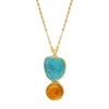Noto Adjustable Pendant Necklace - Turquoise