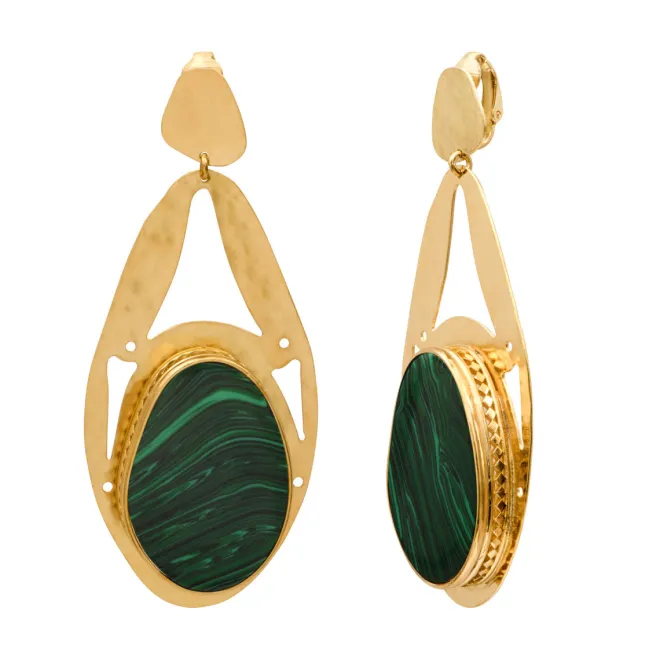 Noto clip-on earrings - green