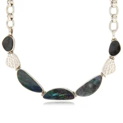 Noto necklace - grey and black