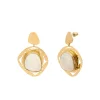 Noto pierced stud earrings - mother-of-pearl