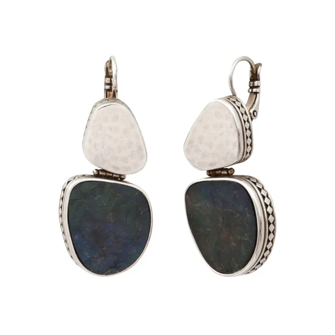 Noto sleeper earrings - black and white