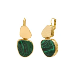 Noto sleeper earrings - green