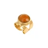 Noto wide adjustable ring - orange
