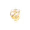 Océane adjustable wide ring – white