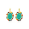 Océane oval sleeper earrings – turquoise