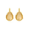 Oceane drop sleeper earrings – white