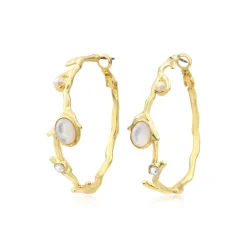 Oceane hoop earrings – white