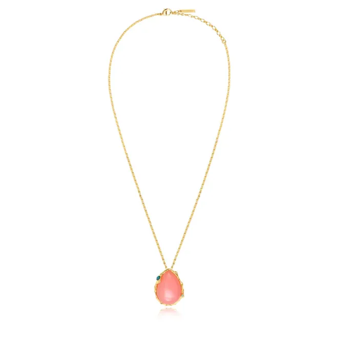 Oceane pendant necklace – pale pink