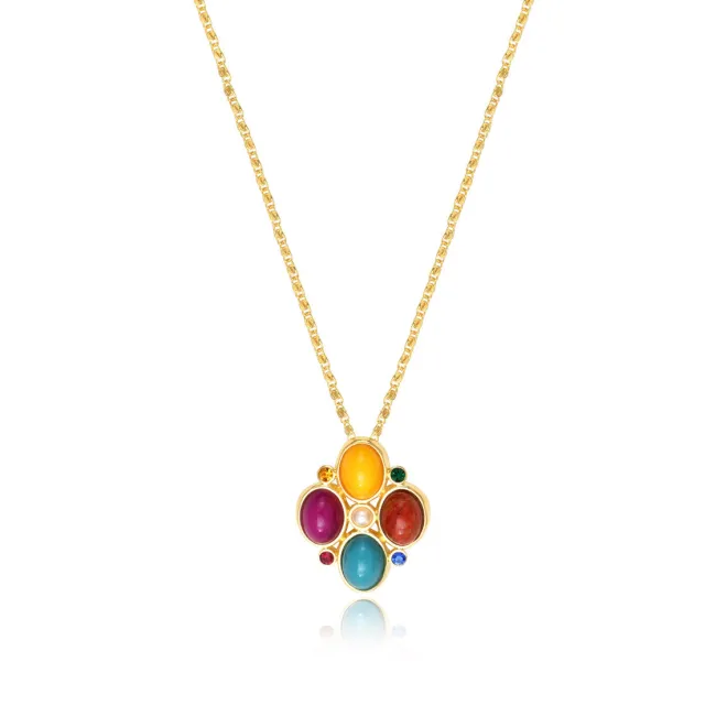 Oceane pendant necklace – multicoloured
