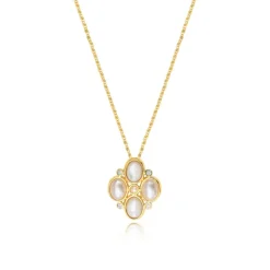 Oceane pendant necklace – white