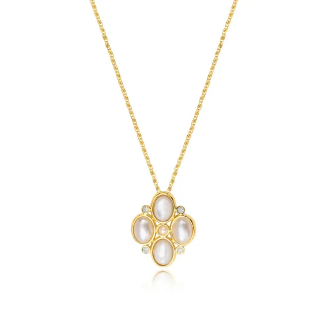 Oceane pendant necklace – white