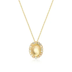 Oceane pendant necklace – white and orange