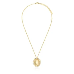 Oceane pendant necklace – white and orange