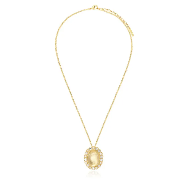 Oceane pendant necklace – white and orange