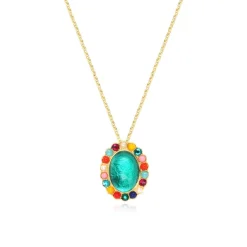 Oceane pendant necklace – turquoise
