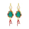 Oceane sleeper earrings – turquoise
