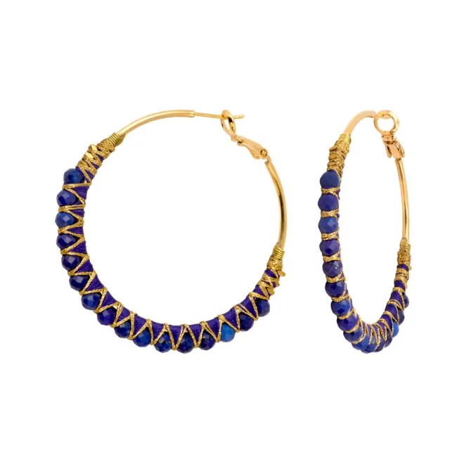 Panarea hoop earrings - blue