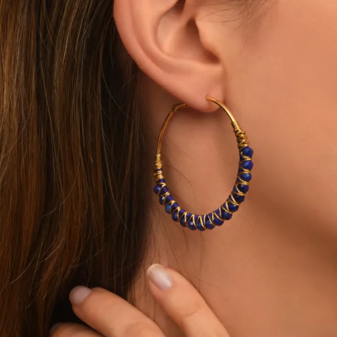 Panarea hoop earrings - blue