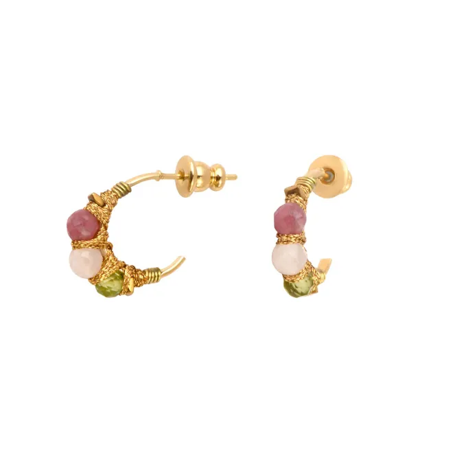 Panarea hoop earrings - multicoloured