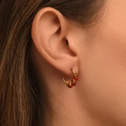 Panarea hoop earrings - orange