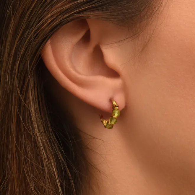 Panarea hoop earrings - pale green