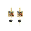 Persian square earrings - multicolored