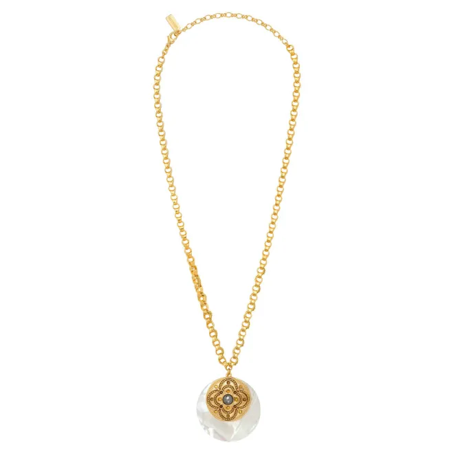 Positano chain necklace - white