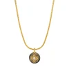 Positano pendant necklace - grey mother-of-pearl