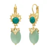 Positano sleeper earrings - green