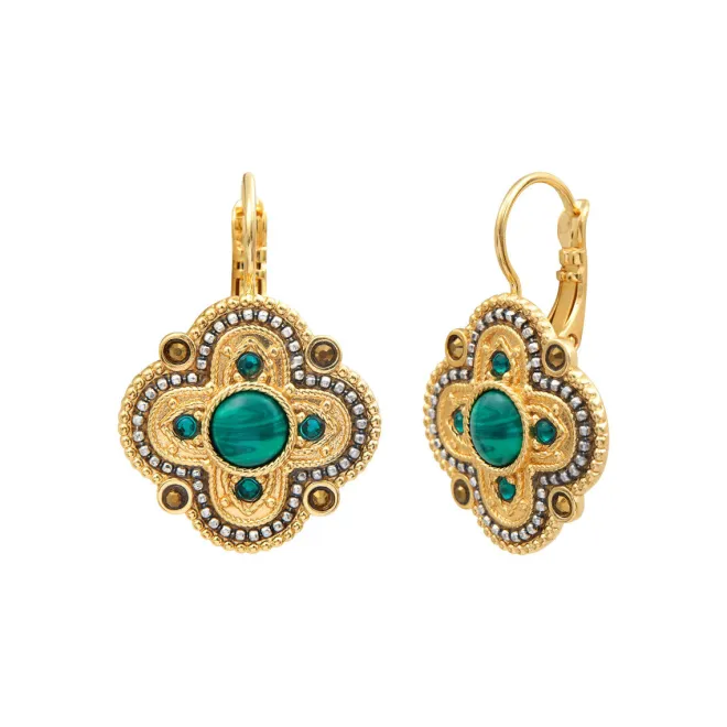 Positano sleeper earrings - green