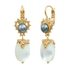Positano sleeper earrings - white mother-of-pearl