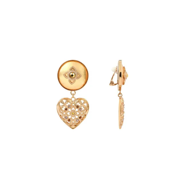Prestige clip-on earrings - gold