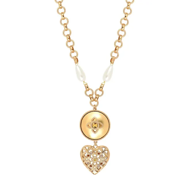 Prestige pendant necklace - gold